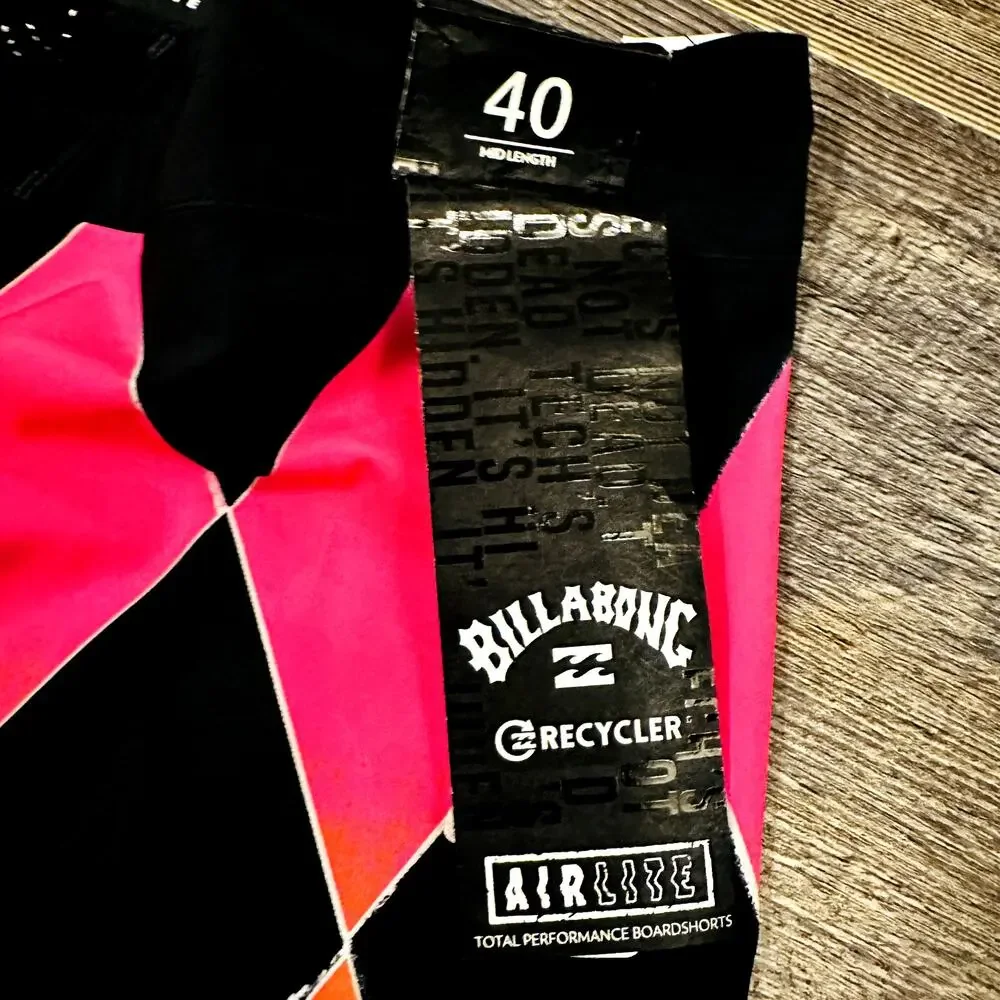 Billabong Men's Multicolor Diamond Tie Waist Boardshort Swim Trunks Size 40 NWT - Picture 4 of 6